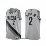 Camiseta Portland Trail Blazers Gary Trent Jr. #2 Earned 2020-21 Gris
